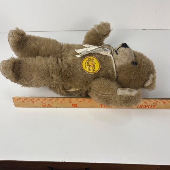 VTG 1978 Ideal Toy Corp Original Teddy Bear Brown Plush 16” Stuffed Animal - Picture 4 of 5